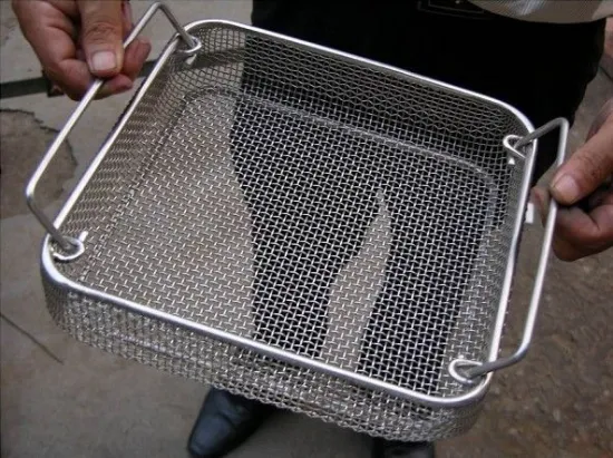 Stainless Steel Mesh Wire Basket Silver For Hospitality / Home Decor