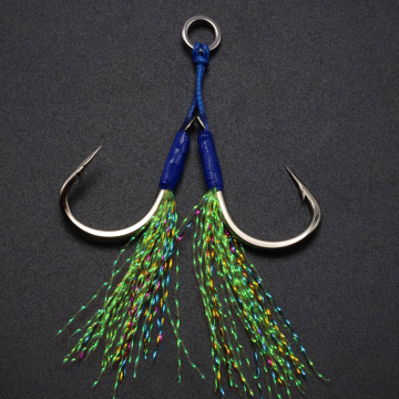 High Carbon Steel Double Jigging Fishing Hooks for Manufacturer Packing