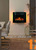 mini curved wall mounted fireplace with remote control