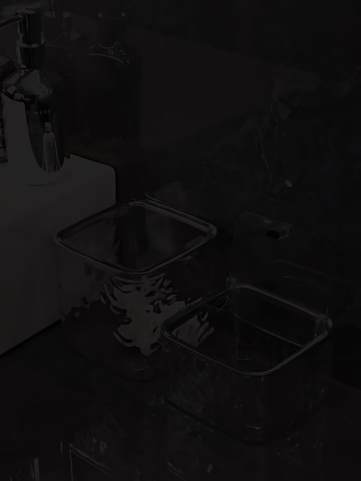 Light Luxury Transparent Press Top Trash Can for Home Office
