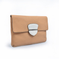 No Handle Briefcase Leather Pouch Fold Over Clutch