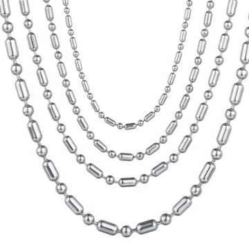 Yiwu Aceon Stainless Steel Military Tag Necklace - Strong, Shiny, and Cheap Wholesale Sausage Plain Pendant Accessory
