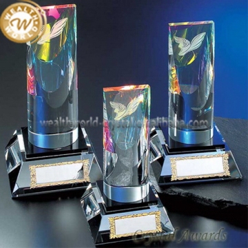 Modern promotional luxury blank glass crystal awards