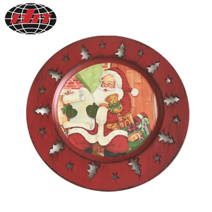 Beautiful Christmas Plastic Plate