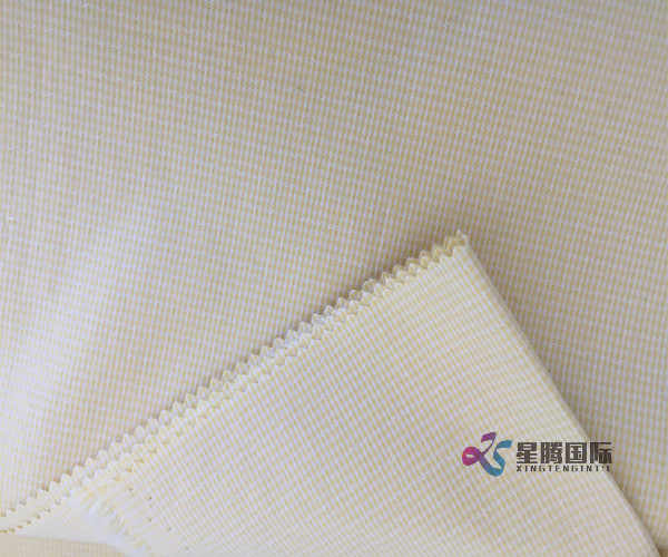 Checked Jacquard Cotton Fabric