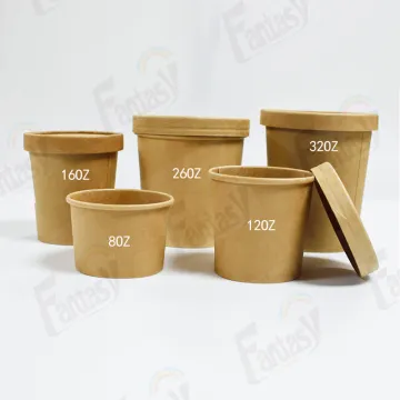12oz disposable paper soup cup hot kraft cup