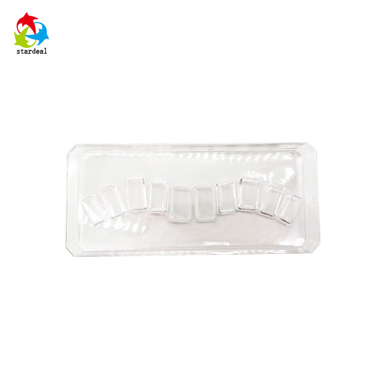 Custom cosmetic clear vacuum plastic blister tray