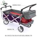 Overlead Outdoor Push Pull Pulling Wagon Purple с навесом