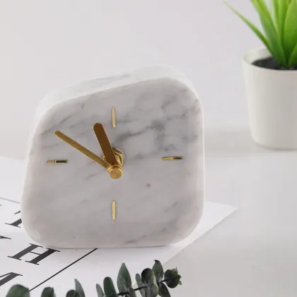 Factory Direct High-Quality Desk & Table Clocks: Marble Alarm Clocks for Home Decor