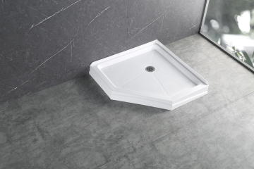 Diamond-shaped Corner Shower Tray