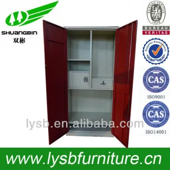 2 door pre-assembled sample of bedroom cabinet with drawer
