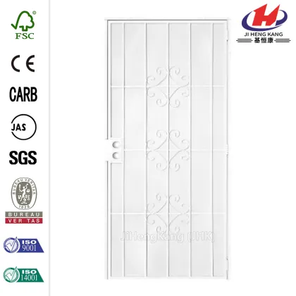 Del Flor Black Surface Mount Outswing Steel Security Door