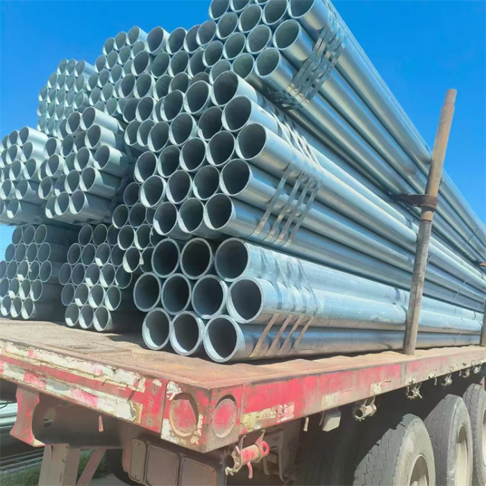 4 بوصات مجلفنة أنابيب فولاذية مستديرة