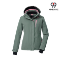 Chaqueta aislante para mujer con capucha con cremallera