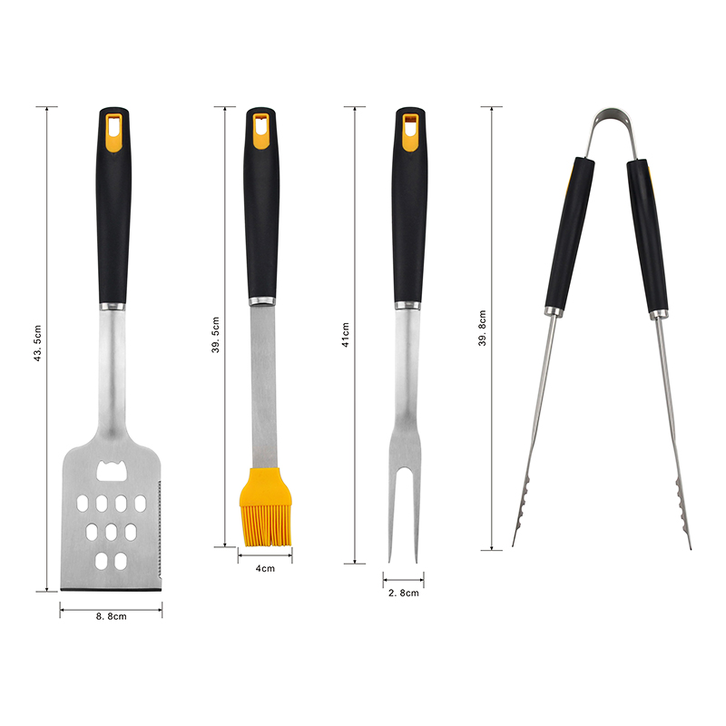 Pp Handle Grill Tools Set