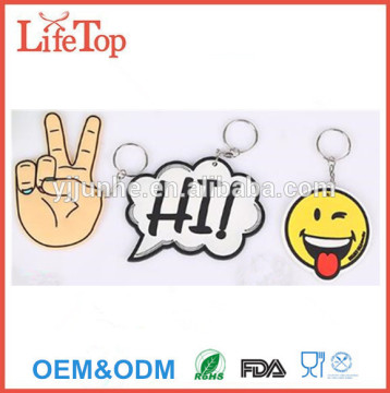 Adversting Promotional Custom Shape Soft PVC Key Chain,Key Rings