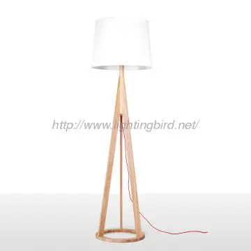 Hall Lamp with Wood Base   Nordic Wooden Floor Lighting