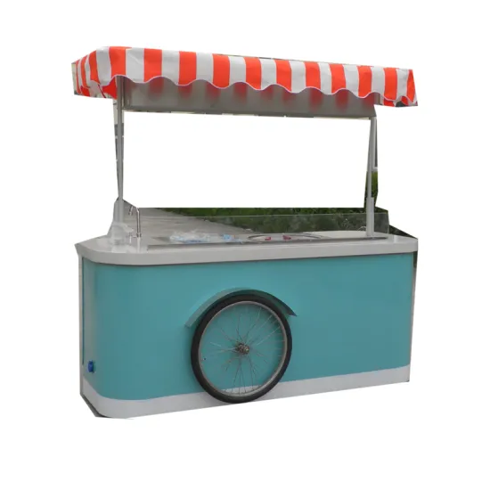 Colorful Tent Street Mobile Hand Push Cart Trolley