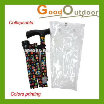W818 Flowers Printing Aluminum Adjustable Walking Sticks