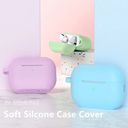 Silicone Case Protector for AirPods Pro 2nd Gen - Shockproof with KeyChain