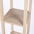 Elegant Wooden Display Shelf With Curved Edges