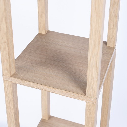 Elegant Wooden Display Shelf With Curved Edges