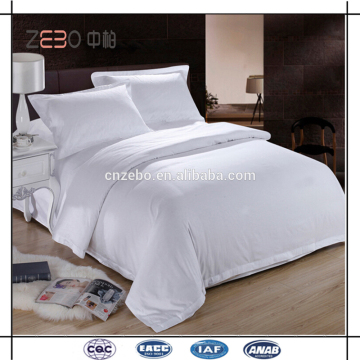 China Export 100% Cotton 80s White Bed Sheets Wholesale Bedding for Hotels