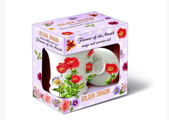 custom rectangular corrugated paper package box for mug