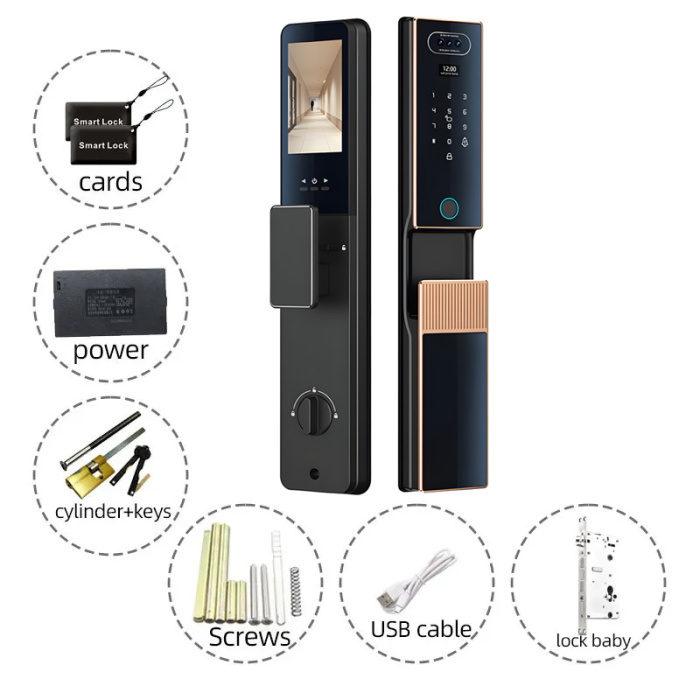 Камера распознавания лица Tuya Wi -Fi Digital Door Lock