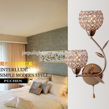 Crystal LED wall lamp with cheap price High Quality simple fashion bedroom lights model BD102