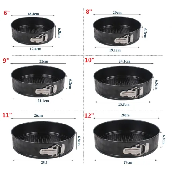 Cake Pan Carbon Steel Non-stick Spring Form Baking Pan Removable Bottom Cake Pan Bakeware Cake Baking Moulds Kitchen Accessories