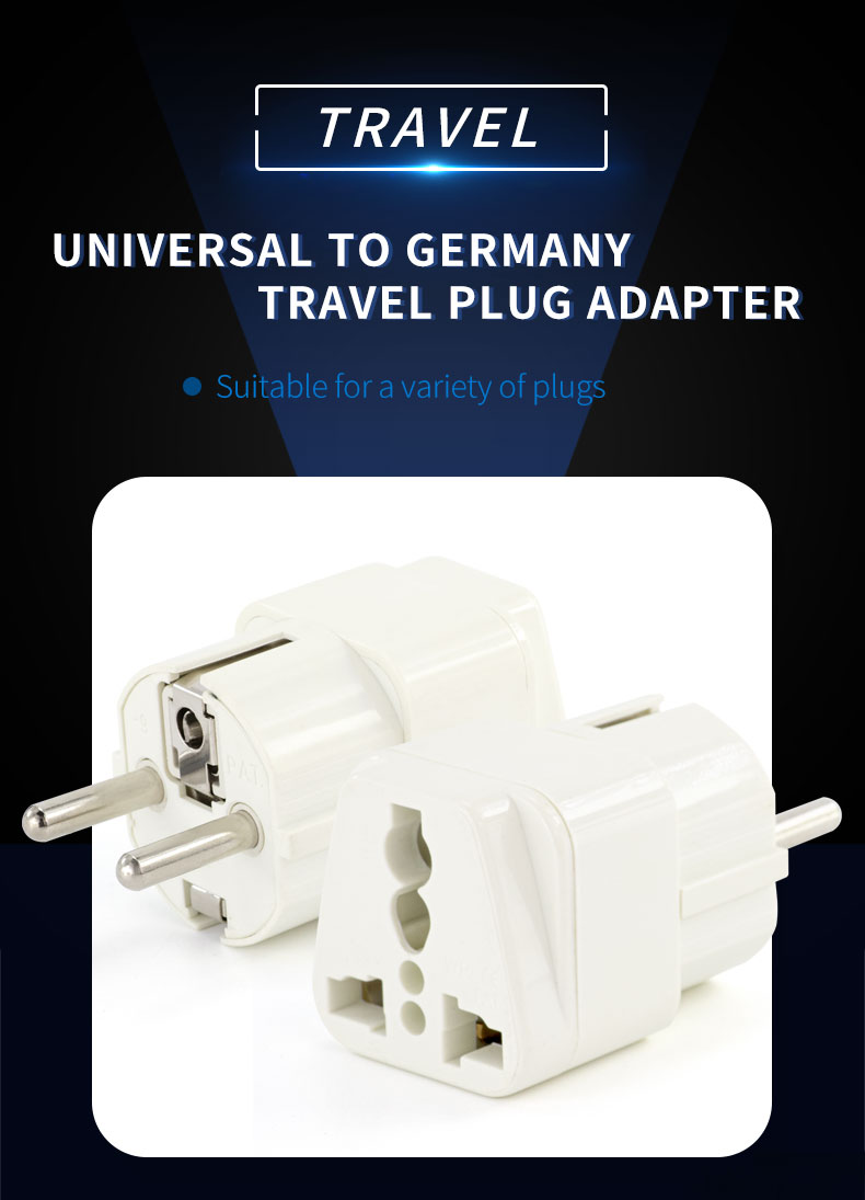 Universal Travel Adapter Plug: Au, Uk, Us To Eu Ac Power Socket Charger ...