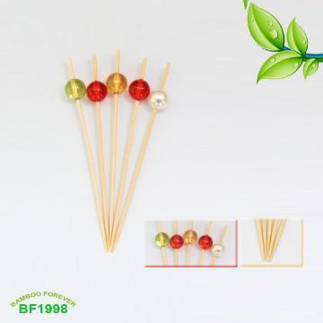 Nature Bamboo picks with glass ass