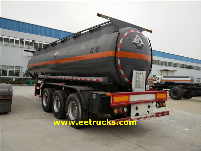 3 Axle 19000 Litres Sulfuric Acid Trailer Tankers