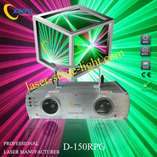 D-150rpg Dual Heads Red+purple+green Beam Laser Light Show For Disco,clubs,ktv