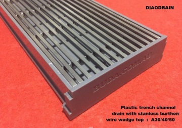 Plastic Trench Channel Drain for garden pool garden