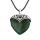 Green Aventurine Antique Silver Alloy Heart Pendant Keychain