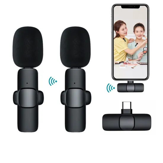 Portable Wireless Lavalier Microphone for iPhone, Android, Live Broadcast, and Gaming