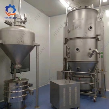 Mesin granulator tempat tidur vertikal untuk jus buah