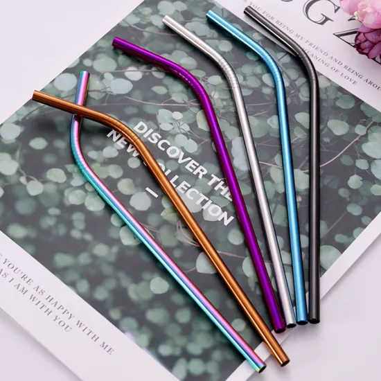 Drinking Stainless Steel Straw With Silicone Tip