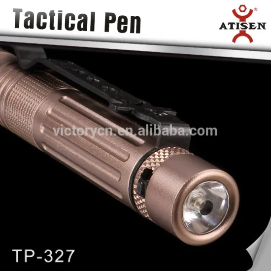 Portable Aluminum Self Defense Tactical Pen Glass Breaker Tool With LED Lamp