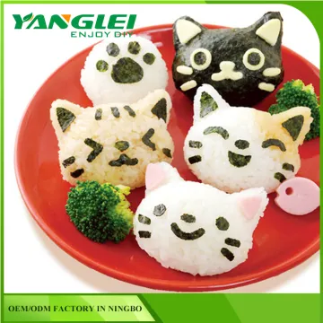 YL-224 Plastic Cat onigiri mold /cat rice ball mold