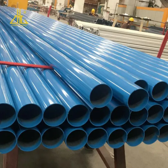 Custom Aluminum Pipe for Compressed Air with Blue Coating