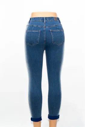 Custom Contrast Jeans Straight Leg Jeans