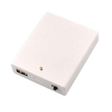Boîte de support de batterie 4AA avec couvercle et interrupteur USB