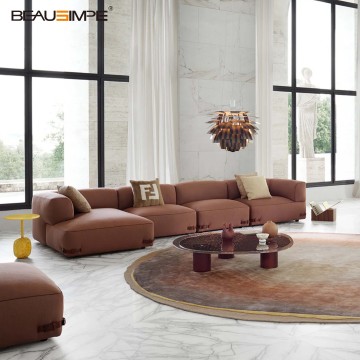 Sohoft Italian Luxury Reclining Sofa Boucle Fabric