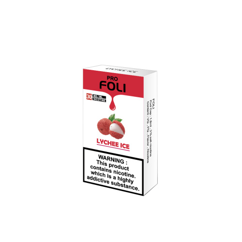 ลิ้นจี่น้ำแข็ง 600 พัฟ vape pods foli atomizer