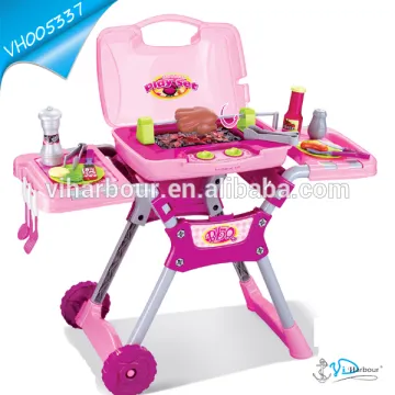 Top Popular Children Play Toys Preschool Educational Barbecue Cart Toy Set