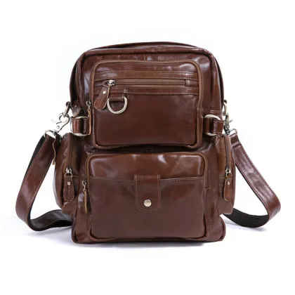 China Wholesale Genuine Leather Bright Color Waterproof Unisex Laptop Backpack