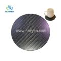 Custom Round Square Carbon Fiber Cup Coaster